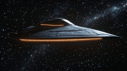 spaceship flying space