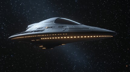 spaceship flying space