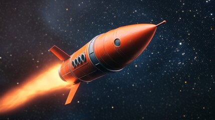 spaceship flying space