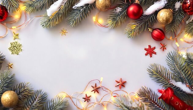  A festive white backdrop featuring red and gold accents, twinkling fairy lights, and sn_1(261)