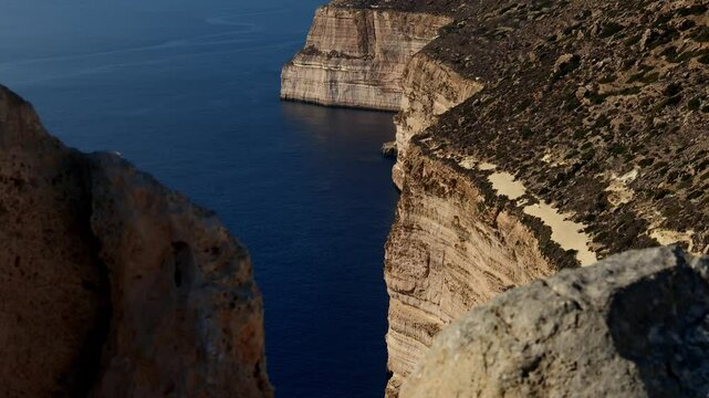 the famous dingli cliffs of malta 4k 25fps video