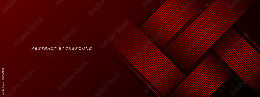 Poster abstract glowing diagonal lines on red background. shiny red gradient stripes lines. modern graphic.