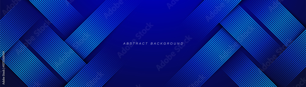 Poster blue abstract background with diagonal stripes. modern shiny blue gradient lines. geometric lines pa