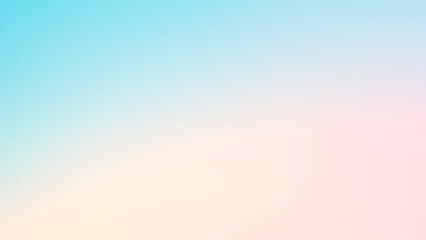 Fototapeta premium Colorful pastel gradient background, simple and minimalistic with a soft and gentle color palette of low saturation featuring solid light blue and pink colors.