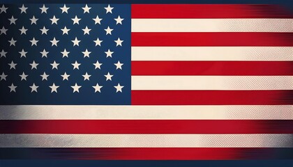 Naklejka premium United States of America flag, a flat vector representation of the iconic Stars and Str_1(1793)