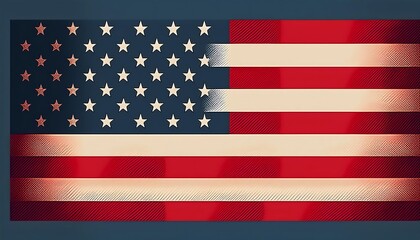  United States of America flag, a flat vector representation of the iconic Stars and Stripes_1(1791)