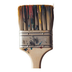 Used Paintbrush with Worn Bristles
