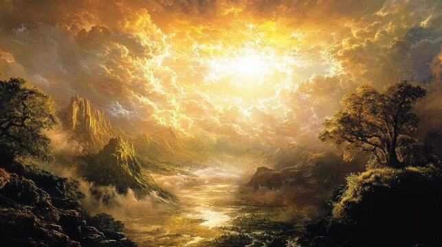 the biblical story of the creation of the world, the earth at the beginning of creation was not yet inhabited by living creatures