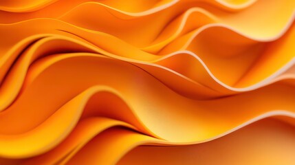 Obraz premium Abstract background with wavy orange slices and shallow depth of field. Paper cuts minimalistic backdrop