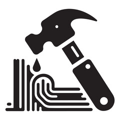 Black Hammer Icon Striking Wood