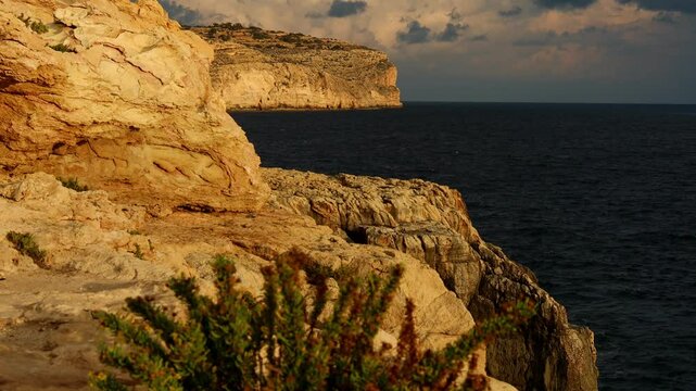 the famous dingli cliffs of malta 4k 25fps video
