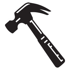 Creative And Minimalist Black Hammer Icon