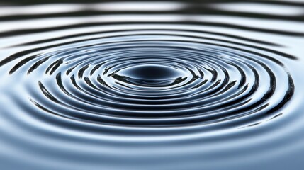 Close-up of concentric ripples on water surface.