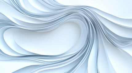 Obraz premium Abstract background with flowing, layered, white and blue shapes.
