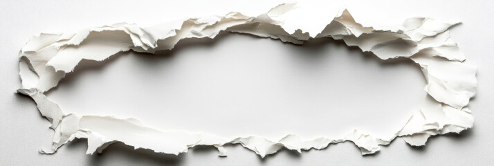 Fototapeta premium A ripped piece of white paper creates a frame for your message.