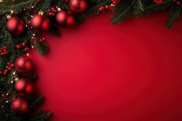 Cute little girl 2-4 with a red bow prepares Christmas gingerbread cookies in the New Year's kitchen.. Beautiful simple AI generated image