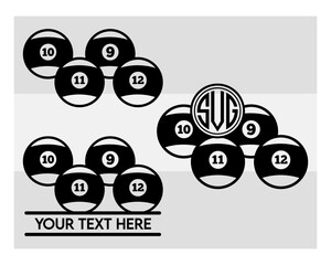 Obraz premium Billiards SVG Silhouette Bundle, Billiards Silhouette, Snooker Svg, Pool Svg, Billiard Game Svg, Billiards Ball Svg, outline, Pool Game Vector, Billiards Board, Cut Files