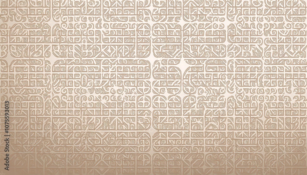 Poster  Beige arabesque background design with transparent vector pattern suitable for various _1(898)