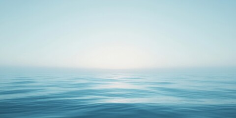 Obraz premium Soothing Blue Toned Waves Over an Ocean-Inspired Abstract