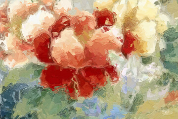 
garden, rose, smear, saturated, dye, romantic, vibrant, paintings, impressionism, artistic, paint,...
