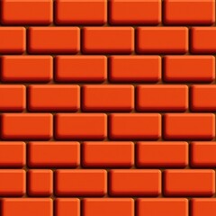 Obraz premium Bright Red Brick Wall Texture for Backgrounds, Design Projects, Construction Themes, and Artistic Applications in Graphic Design or Home Decor