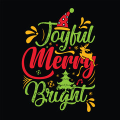 Obraz premium Christmas t-shirt design Hand-drawn lettering for apparel fashion. Vector graphic typographic design for poster, Artwork, Bundle, Christmas T-shirt quotes saying for print.