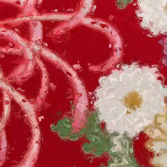 Oil paintings and various flowers, roses, peonies, cats, dogs, leaves, chrysanthemums, are beautiful