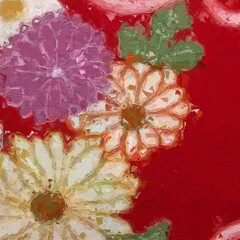 Oil paintings and various flowers, roses, peonies, cats, dogs, leaves, chrysanthemums, are beautiful