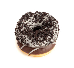 Chocolate Doughnuts Isolated, Brown Donuts