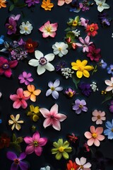 Vibrant Colorful Flowers on Water Surface