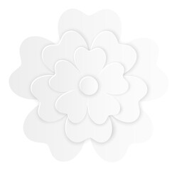 A white flower with a heart in the center