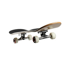 One skateboard isolated on white. Sports equipment