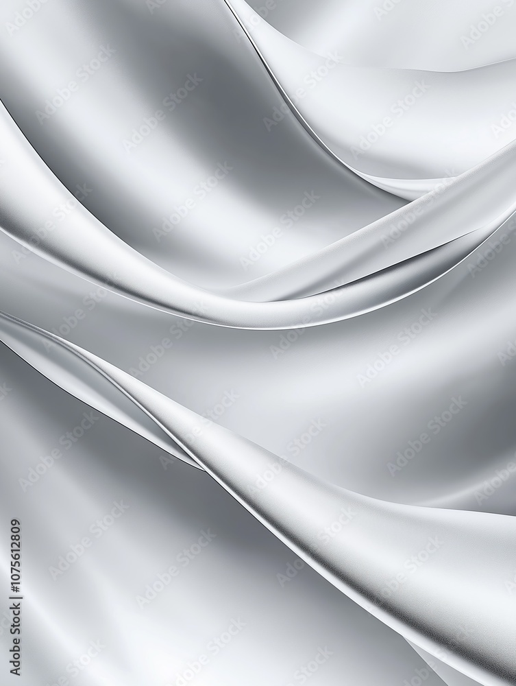 Poster silver abstract background flowing smoothly with elegant waves