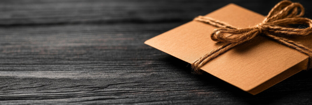 A simple brown gift box tied with twine, a heartfelt gesture.