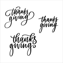 Thank you for providing brush lettering vector set. Thank you handwritten vector calligraphy. Black paint lettering isolated. Hand lettering.