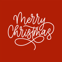 Christmas hand lettering. Vector illustration.
