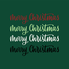 Merry christmas. Hand lettering.