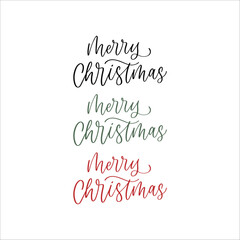 Merry christmas. Hand lettering. Vector illustration