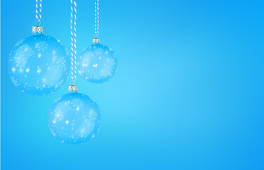 Christmas balls. A holiday card.