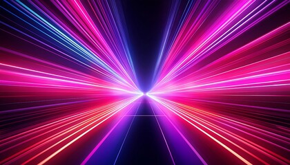  Vibrant pink and purple neon stripes create a futuristic energy effect with glowing spe_1(1874)