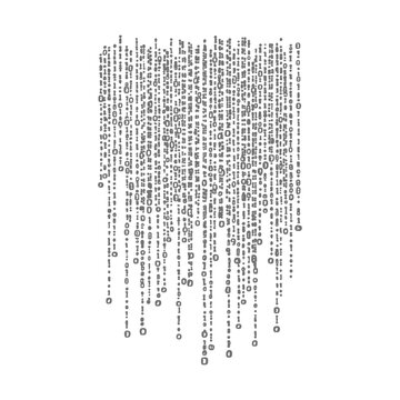 Abstract Digital Rain of Gray Binary Code