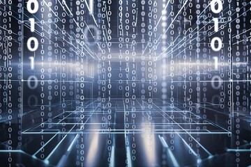 Digital background for tech processes, artificial intelligence