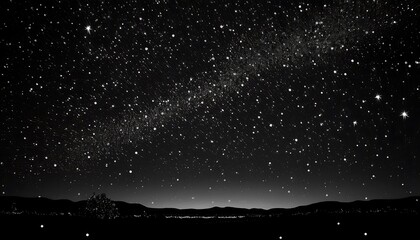  Starry sky with numerous small bright stars scattered across a deep black background evokes_1(1712)
