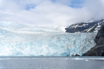 Majestic Glacier View in Dramatic Mountain Landscape