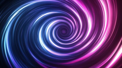 Abstract swirl of blue and pink light creating a dynamic, vibrant pattern.