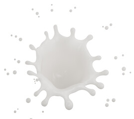 milk splash isolated on a white background. 3d render