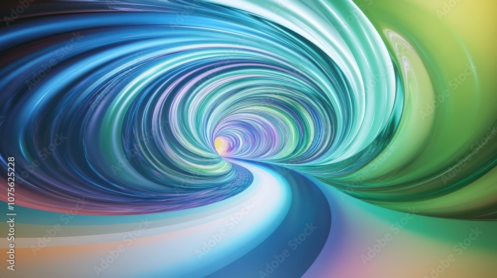 Poster a swirling abstract vortex of vibrant colors creating a dynamic sense of movement and depth.