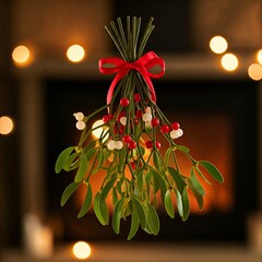 Holiday Mistletoe photo asset Christmas beautiful plant leaf