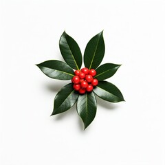 Holiday Mistletoe isolated on a white background photo asset Christmas beautiful plant leaf