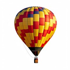 Hot Air Balloon on white background photo asset colorful 
